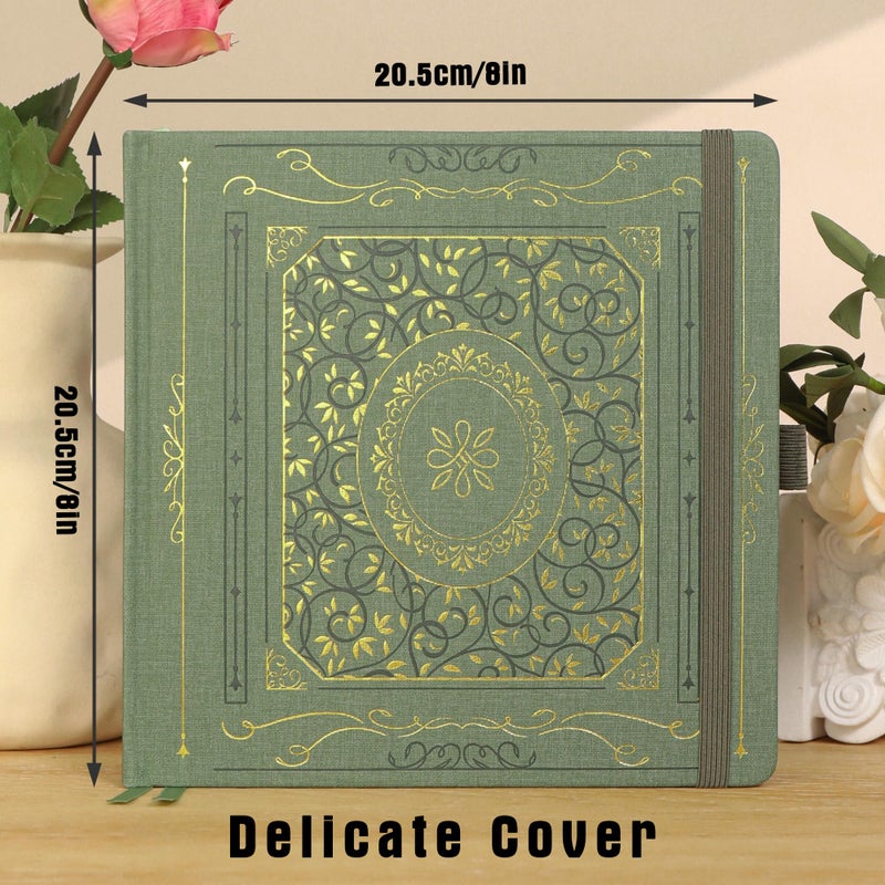 TIEFOSSI Dotted Journal Notebook, Dot Grid Notebook for Women Men, Hardcover PU Leather Journal, 160 GSM Thick Paper, 160 Numbered Pages with Gold Edges, 8 x 8 Square Diary - Image 2