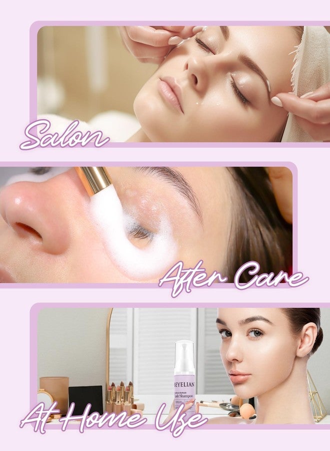 BEYELIAN Cluster Lash Glue Remover, Shampoo Kit for Eyelash Extension, 100ML Eyelash Shampoo, White Eyelash Extension Cleanser, Lash Eyelid Foam Cleaning Kit for Salon Use and Home Use - Image 5