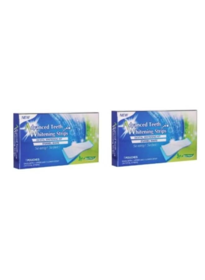 RAKO Two pieces of 7 coated teeth whitening strips with an advanced formula - Image 1