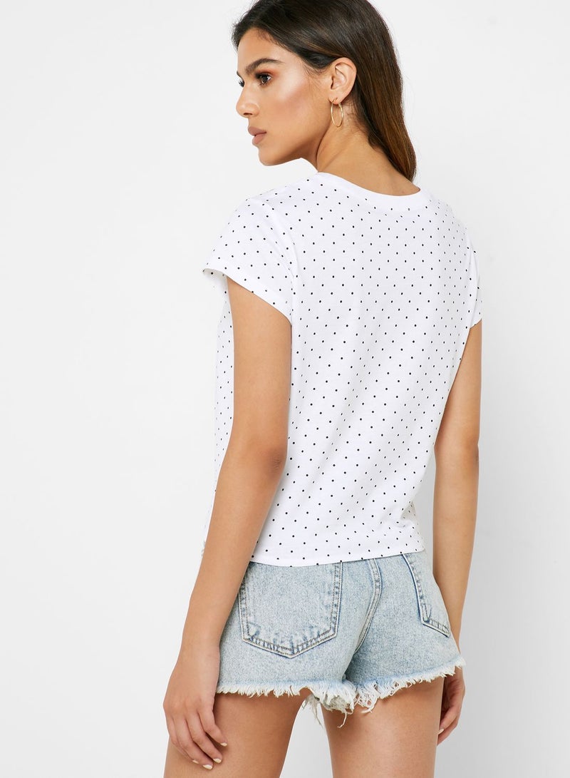 Cotton On Front Knot Minimalist T-Shirt - Image 2