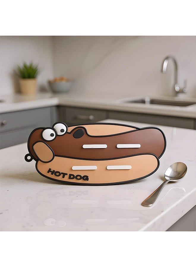 2pcs Heat Resistant Mat,Drying Pad Hot, Food Bowl Home Restaurant Under,Draining Counter Bathroom Countertop Undersink Rv Dormitory Apartment,Cartoon Cute Silicone Non, Slip - Image 3