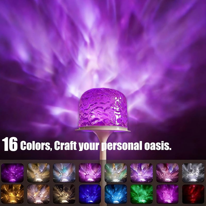مصباح دش مائي مقاوم للماء مع إضاءة بـ 16 لونًا RGB ومشروط موجات المحيط - Image 3