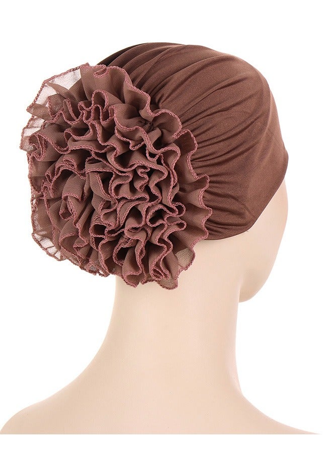 جيوستوس نساء تحت غطاء الوشاح حجاب ، تحت قبعات للباس رأس العمامة ، وشاح ، قبعات حجاب الحجاب الصلبة ، يلف قبعة قبعة قبعة مع زهائر الأزهار. - Image 1