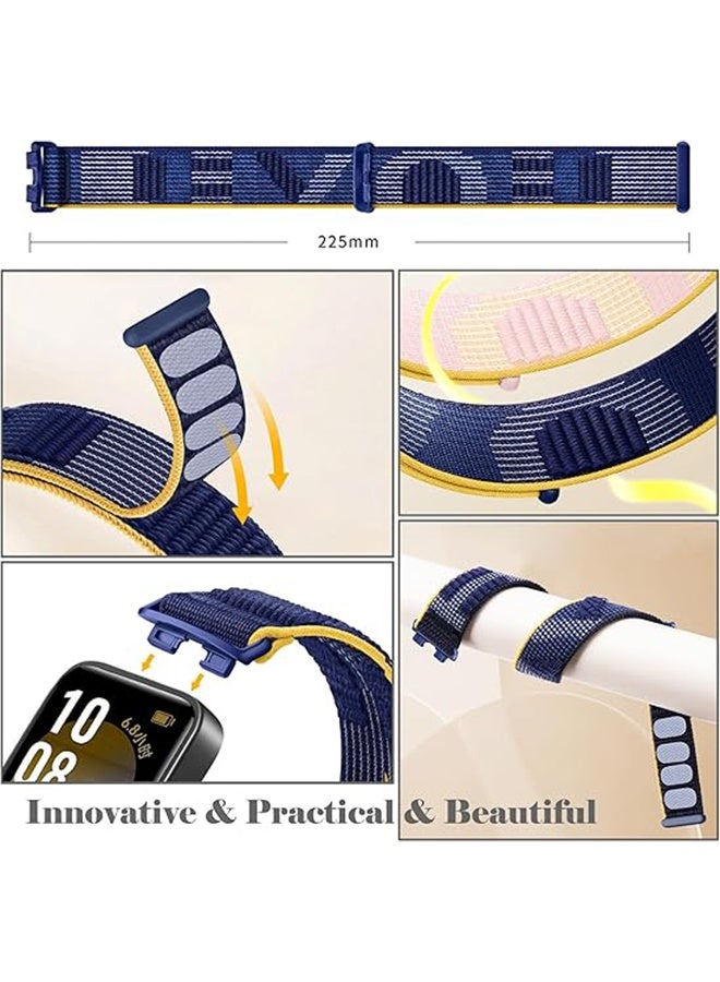وايكيل مجموعة من 3 أشرطة بديلة من النايلون متوافقة مع Huawei Band 8/9/10 - حلقة رياضية خفيفة الوزن، أشرطة معصم من القماش المضفر الناعم والقابل للتنفس للرجال والنساء - Image 2