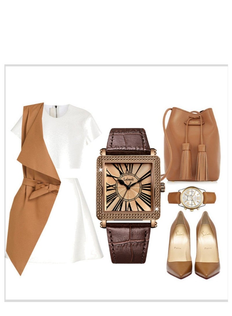 Labaoli Square Belt Watch Simple and Luxury Women's Watch Fashion Quartz Watch - Image 5