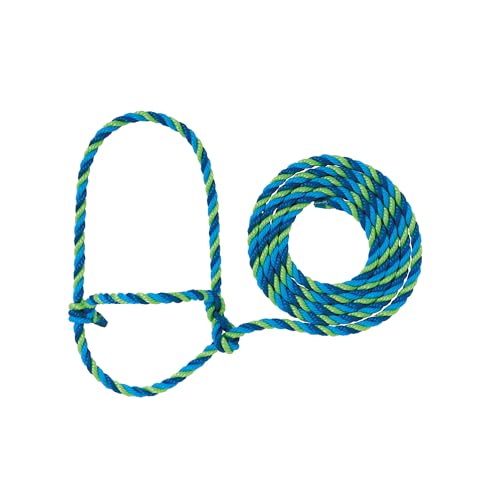 Weaver Livestock حبال حيوانات المزرعة من ويڤر ليذر للبالغين غير محددي الجنس، أزرق/أزرق إعصاري/ليموني، بقرة أمريكية - Image 1