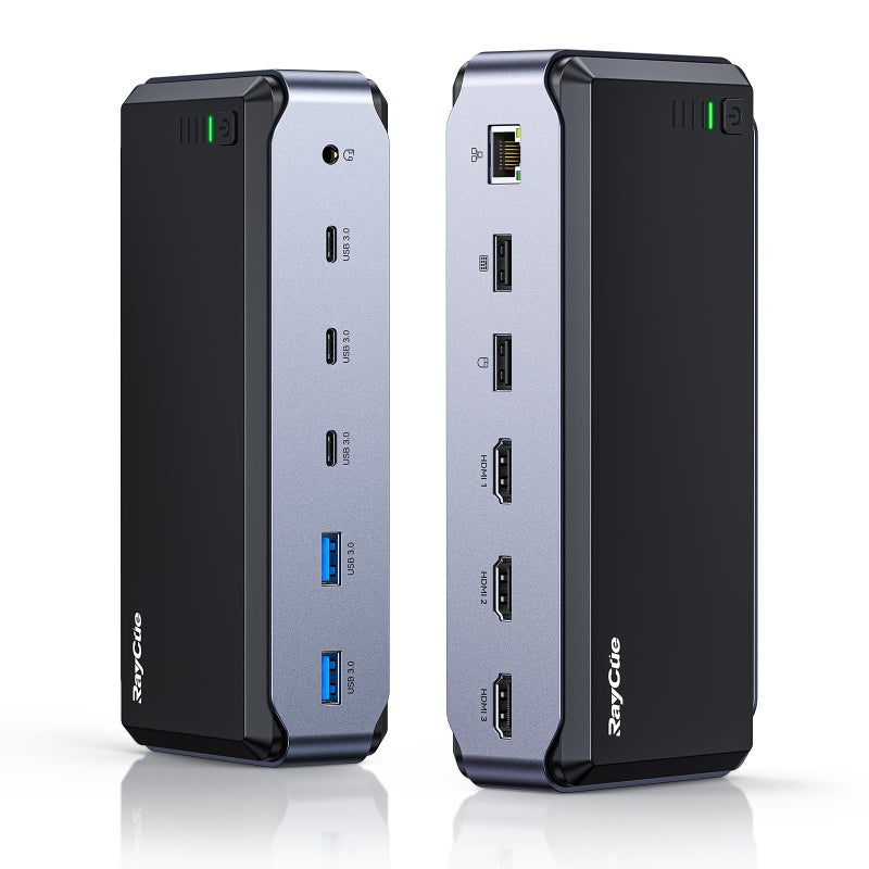 USB C Docking Station Dual Monitor for MacBook ProAir 13in1 Triple 4K Display Laptop USBC Hub Type C Dock with 3 4K HDMI PD30 7 USB RJ45 35mm Audio