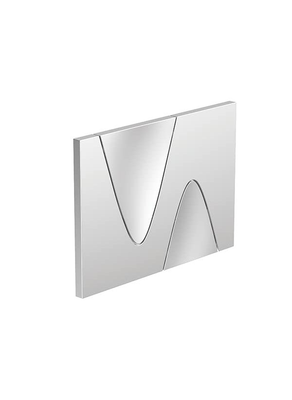 Kohler - KOHLER SUMMIT Mechanical Dual-flush Faceplate in Polished Chrome color compatible with Kohler Mechanical in-wall tank or cistern tank - Image 1