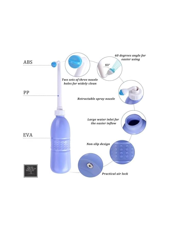 The Bros 650 ml Large Portable shattaf Bidet Bottle Handheld Travel Toilet shataf Hand Spray Seat - Image 2
