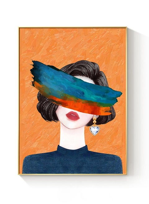 The Orange Beautiful Girl Paint by Numbers for Adults Orange Poster Girl DIY Digital Oil Painting  Artwork Kits Canvas With Acrylic Paint Room Decor 40x50cm Gift( With Frame）