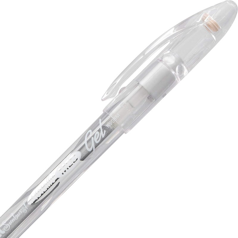 Pentel Arts Sunburst Metallic Gel Pen, Medium Line, Permanent, Gold and Silver Ink, 2 Pack (K908BPXZ) - Image 2