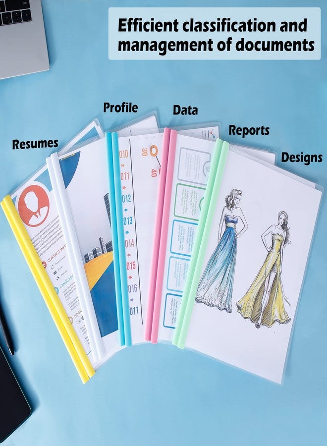 STAPENS Report Covers with Sliding Bar, Clear Paper Protector Sleeves, 12.2 x 8.5 Inch (10 PCs) - Image 4