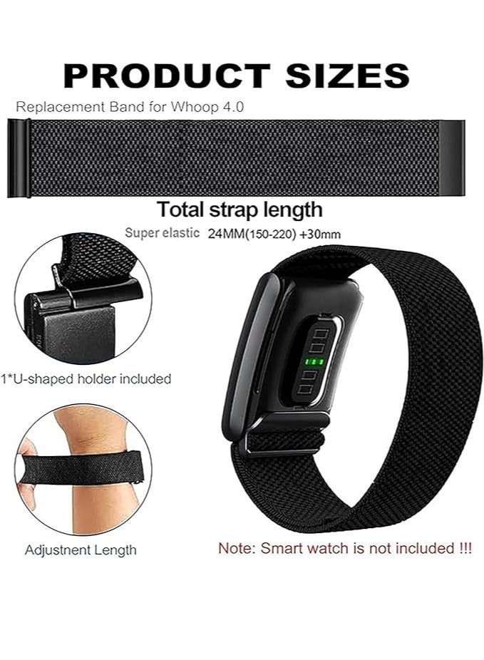 Nylon Sport Band Compatible with Whoop Band 4.0 Strap Breathable Nylon Adjustable Waterproof Replacement Wristbands Straps Connector Wearable Fitness Tracker - Image 2
