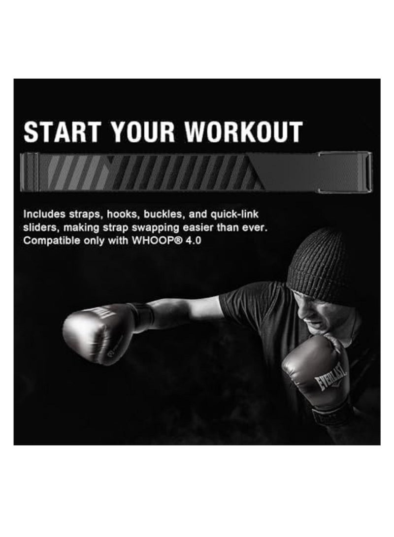 Nylon Sport Band Compatible with Whoop Band 4.0 Strap Breathable Nylon Adjustable Waterproof Replacement Wristbands Straps Connector Wearable Fitness Tracker - Image 3
