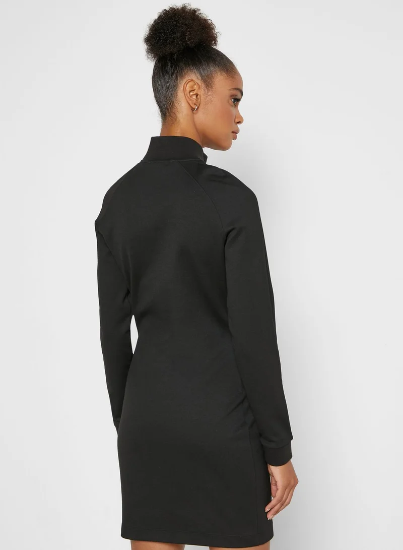 Calvin Klein Jeans High Neck Logo Bodycon Dress
