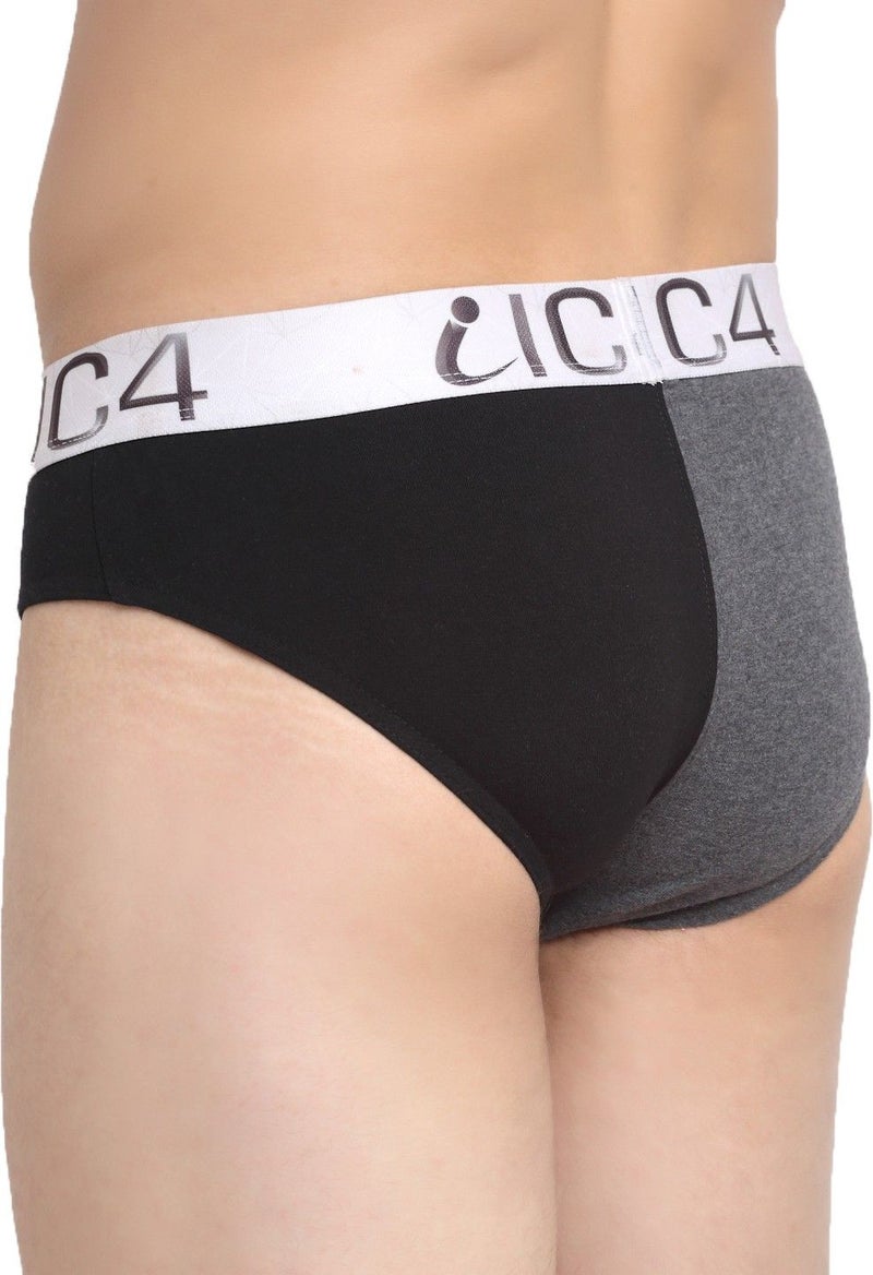 IC4 Store سراويل داخلية ثلاثية للرجال IC4 باللونين الأسود والفحم - Image 3