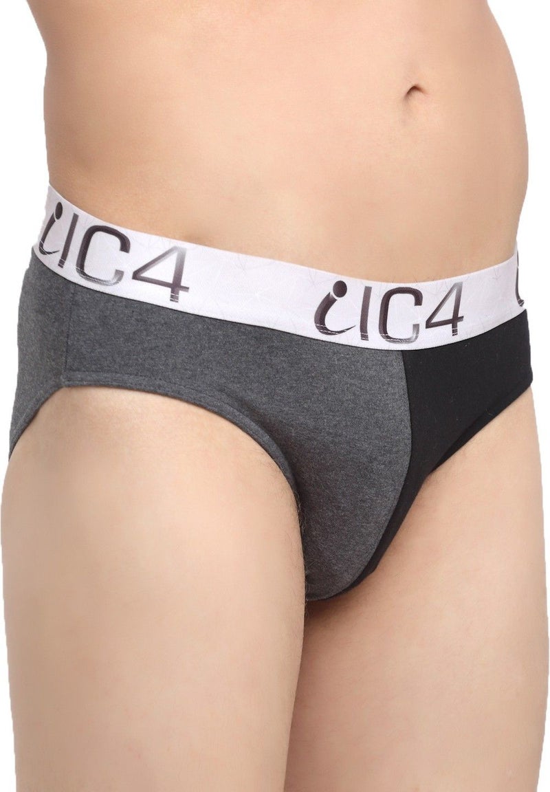 IC4 Store سراويل داخلية ثلاثية للرجال IC4 باللونين الأسود والفحم - Image 2