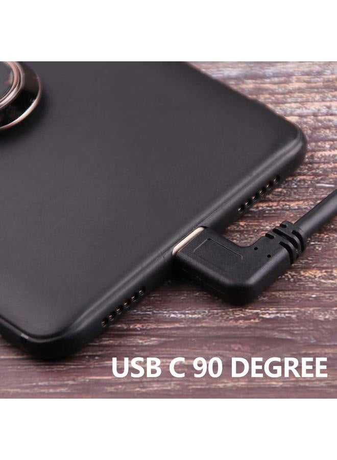 Oxsubor USB C 90 Degree Right Angle Cable Extension USB 3.0 Type c Cable Left & Right Angle Male by (20CM,8IN)(2 Pack) - Image 3