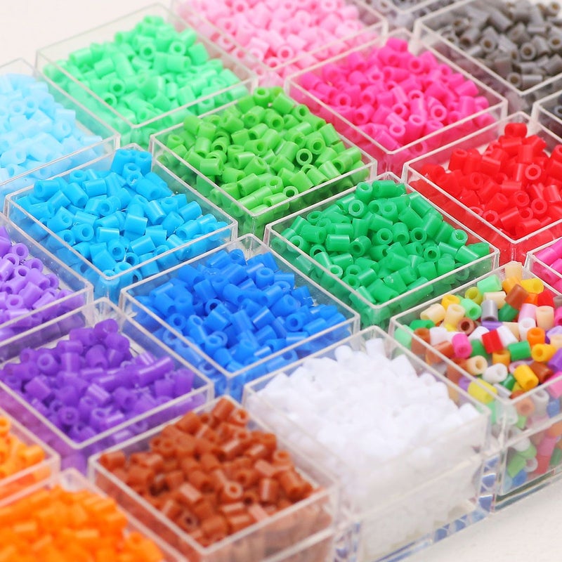 Gray Orange Pixel Beads 4000pcs 2.6mm Acrylic Kit No Glue DIY Craft Toys - Image 4