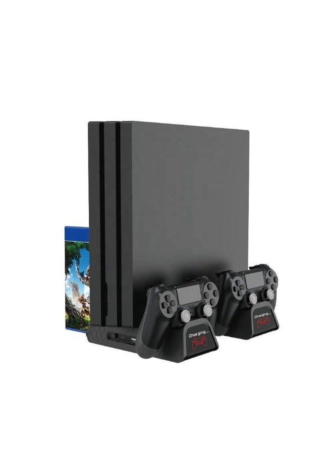 DOBE Multifunctional Cooling Stand for Play Station 4 Charging Stand with Heat Dissipation Fans for PS4 Pro Slim - Image 1