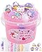 Okaybee 10 FL OZ Unicorn Slime Kit Pink Clear Slime Bucket Slimes Party Favors for Kids Glimmer Crunchy Slimes Includes 9 Packs of Addins Sensory Experience DIY Toys for Girls and Boys Ages 812 - Image 3