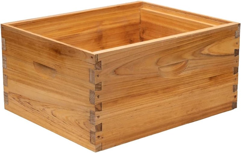 BeeCastle Heavy Wax Coated Langstroth Unassembled Deep/Brood Box with Frames and Beeswax Coated Foundation Sheet (8 Frame) - Image 4