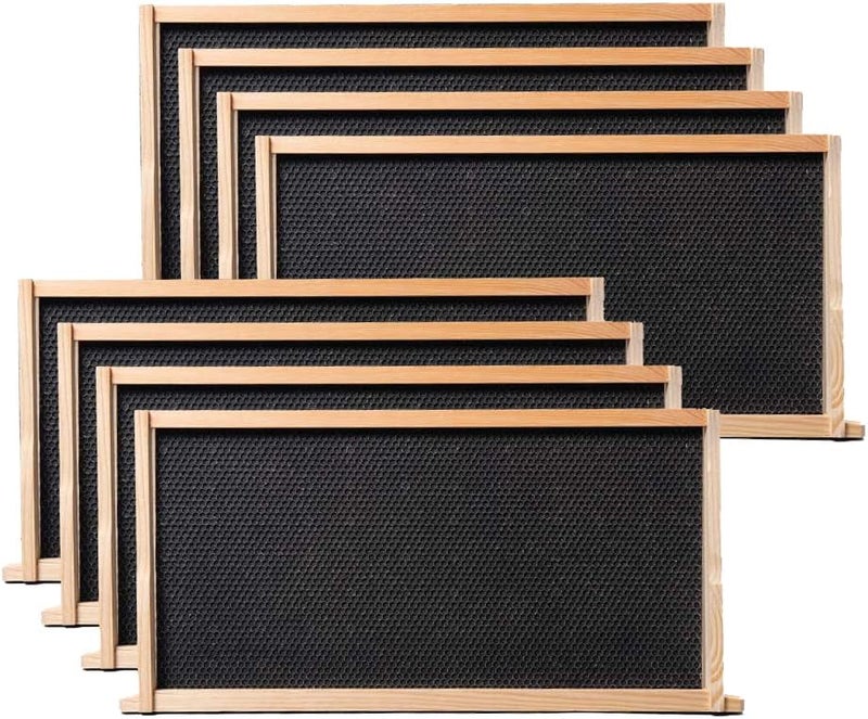 BeeCastle Heavy Wax Coated Langstroth Unassembled Deep/Brood Box with Frames and Beeswax Coated Foundation Sheet (8 Frame) - Image 5