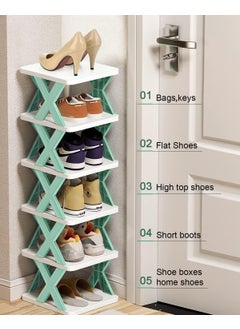 Delmon DELMON - Shoe Rack, Multi-Purpose Stackable Shoes Rack Adjustable Slots, Stylish Shoe Storage Organizer, Shoe Rack for Home, Shoe Rack Plastic, Shoe Stand, Shoes Rack for Home (Grey, 5 - Tier) 