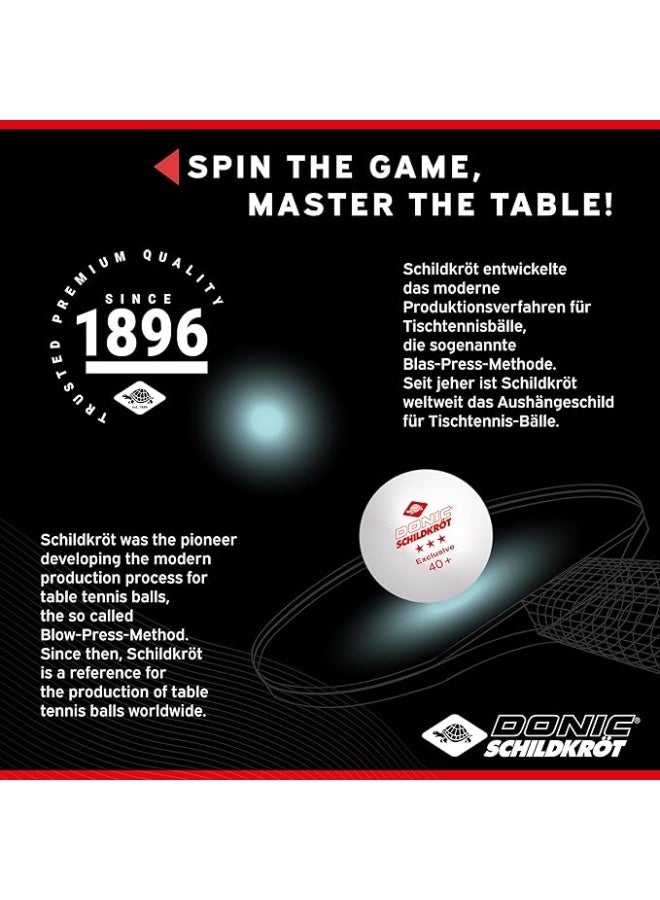 Donic SchildkrÃ¶t كرات تنس الطاولة دونيك من شيلدكروت، 3 قطع - ابيض، مقاس 40 ملم - Image 4