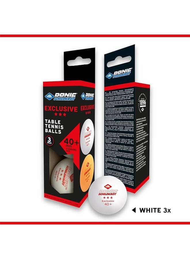 Donic SchildkrÃ¶t كرات تنس الطاولة دونيك من شيلدكروت، 3 قطع - ابيض، مقاس 40 ملم - Image 2