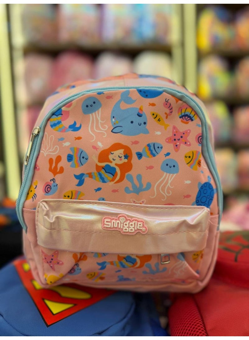 Stylish children's backpack, double travel bag with a cute animal theme - Image 1