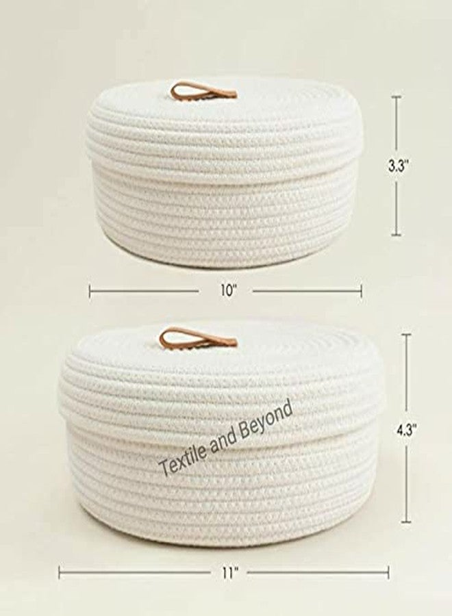 Textile and Beyond منظم تخزين صغير من الحبال من Textile and Beyond Boho Home Decor - سلة من الجوت للغسيل والفواكه والألعاب وسلة الهدايا وصينية للأطفال لغرفة المعيشة والمطبخ والحمام (1.40 كجم) - Image 4