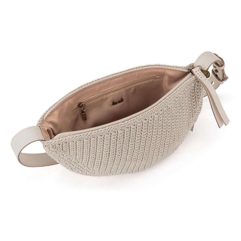 The Sak Tess Sling Bag in Crochet, Adjustable Crossbody Strap, Ecru - Image 5