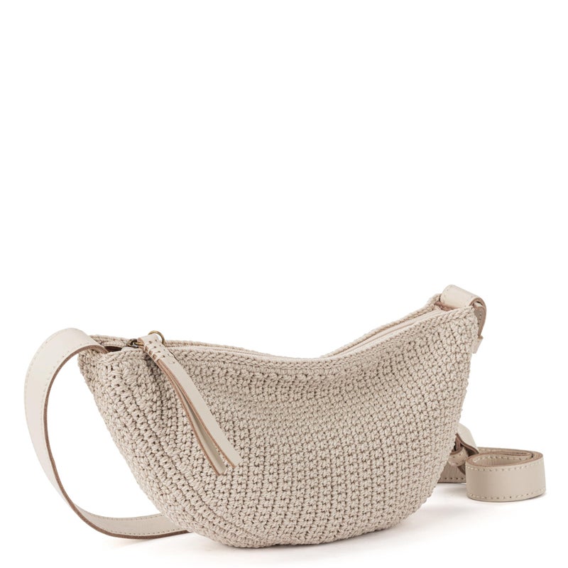 The Sak Tess Sling Bag in Crochet, Adjustable Crossbody Strap, Ecru - Image 4