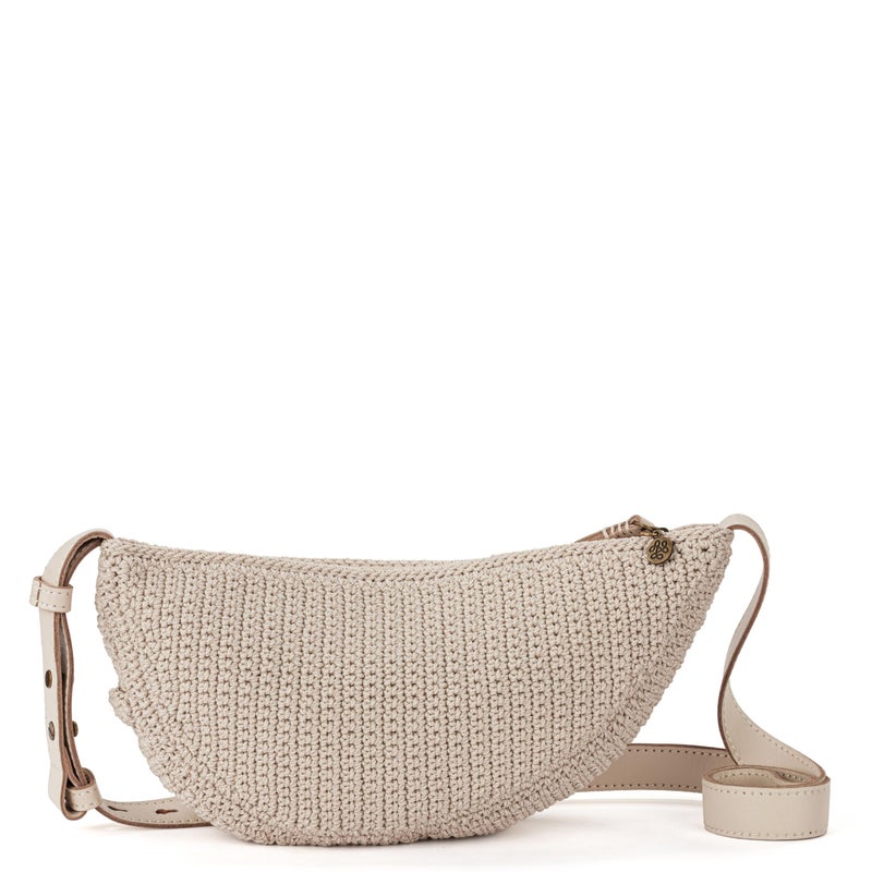 The Sak Tess Sling Bag in Crochet, Adjustable Crossbody Strap, Ecru - Image 2