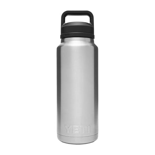 YETI زجاجة ييتي رامبلر 36 أونصة، معزولة بالفراغ، من الفولاذ المقاوم للصدأ مع غطاء شوق، فولاذي - Image 1