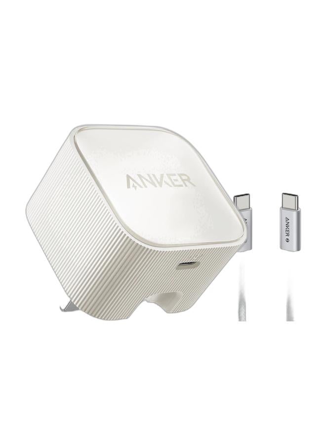 Anker Nano USB C Plug, 30W High-Speed USB C Charger with Foldable Plug, PIQ 3.0 and PPS Fast Charging, For iPhone 17/16 Series, Pixel, Galaxy, iPad, and More (Cable Not Included) & Zolo USB C to USB C Cable, Braided and Dirt-Free Type C Fast Charging Cable, Slim Connector, for iPhone 17/16 Series, MacBook (240W) (White, 6ft) Bundle - Image 1