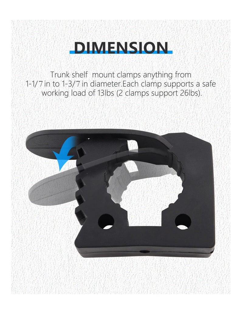 Excefore Hi-Lift Jack Handle Keeper Shovel Holder Mount, 4 Pack Rubber Clamp Rubber Holder, Mount Quick, Release Clamp, Mount Bracket Fits 1-1/7'' to 1-3/7'' Diameter Tools - Image 4