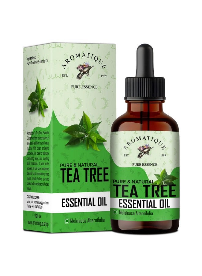 AROMATIQUE زيت شجرة الشاي العطري للوجه - زيت شجرة الشاي الأساسي للبشرة، نمو الشعر، فروة الرأس، حب الشباب - زيت شجرة الشاي 15 مل - Image 1