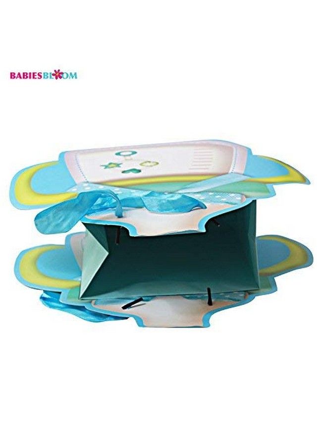 BABIES BLOOM Blue Bottle Shaped Baby Shower Gift Bags Kids Birthday Party Bags (Set Of 6) - Image 4