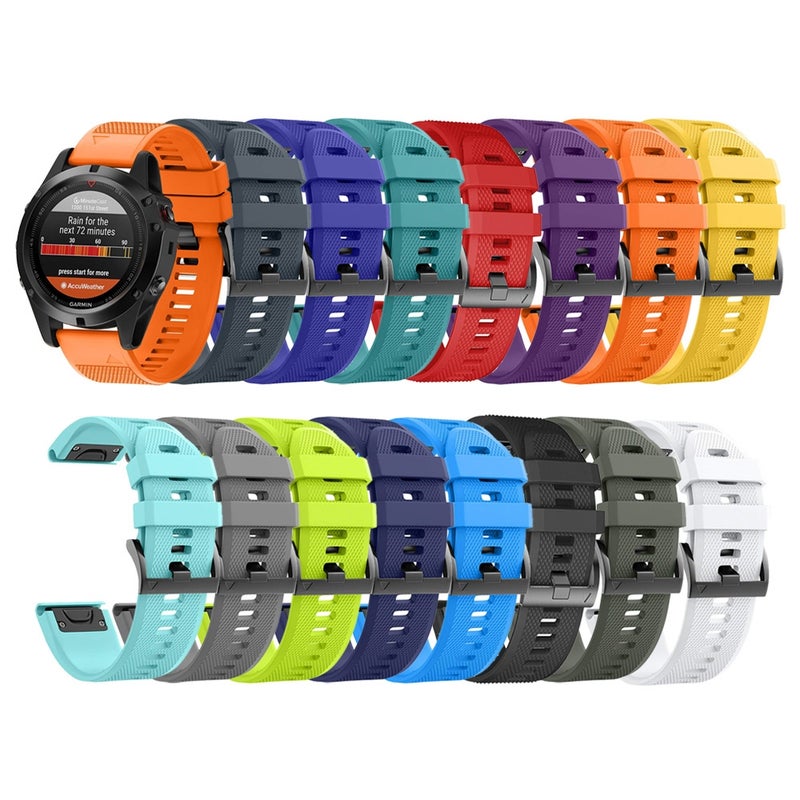 S-TOP For Garmin epix 22mm Silicone Watch Band(Green) - Image 2