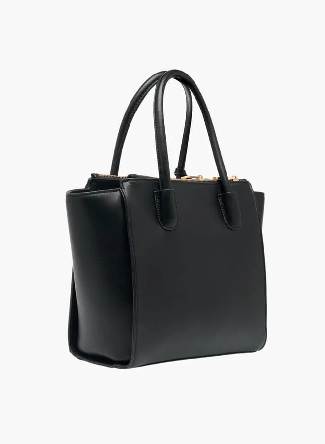 Flora Bella By Shoexpress Women Solid Tote Bag with Double Handle