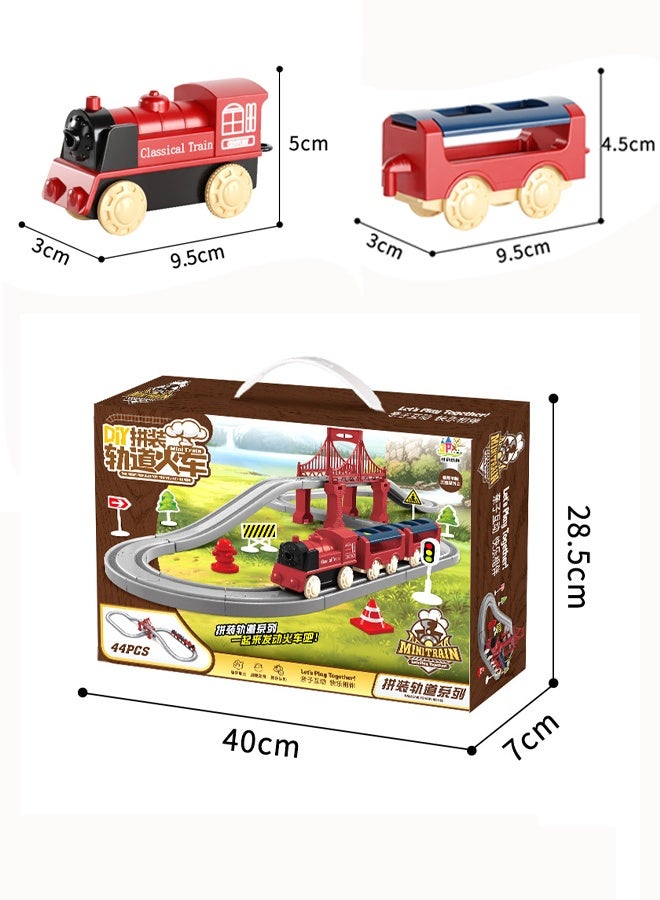 110cm electric rail train playset Electric high-speed rail train toys Assemble the rail train set Model train toys Train toys with tracks Birthday present Toys for boys - Image 5