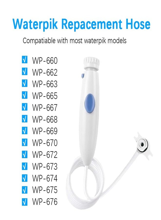 Carepik Replacement Handle Hose Parts Waterpik Replacement Parts Compatible with Waterpik water flosser WP-100 WP-300 WP-660 WP-662 WP-670 WP-672 WP-900 Oral Hygiene repair kit Accessories (White) - Image 3