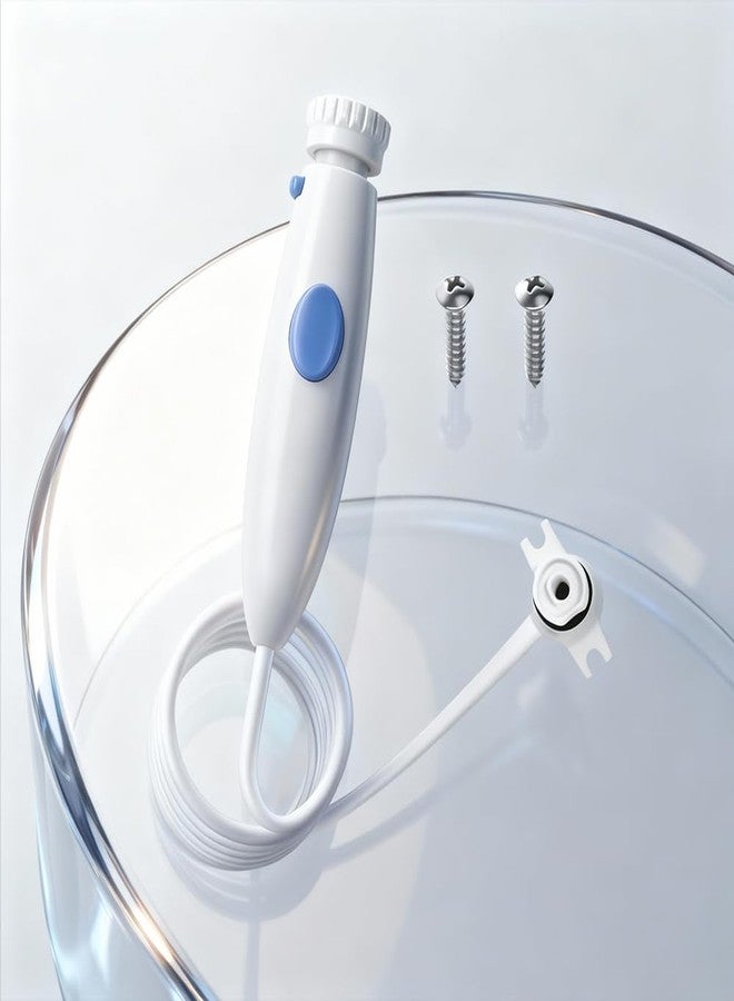 Carepik Replacement Handle Hose Parts Waterpik Replacement Parts Compatible with Waterpik water flosser WP-100 WP-300 WP-660 WP-662 WP-670 WP-672 WP-900 Oral Hygiene repair kit Accessories (White) - Image 5