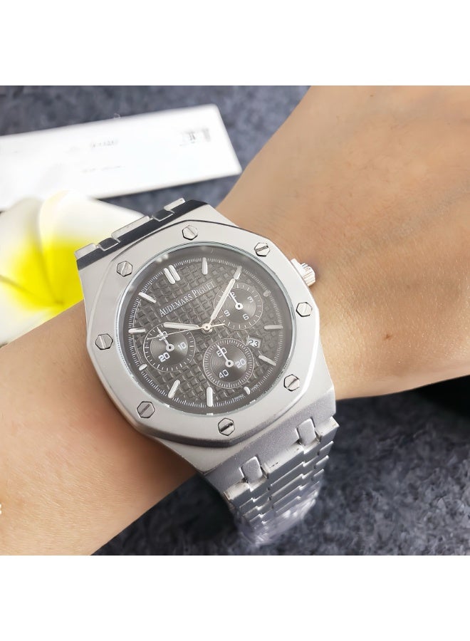 Audemars Piguet 18k Gold Steel Watch Bracelet Luxury Stopwatch - Image 4
