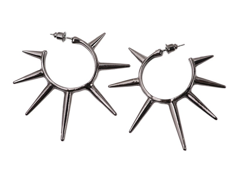 Sacina Gothic Punk Spike Earrings, Zinc Alloy Spike Earrings Pendant, Goth Jewelry Gift for Women, Men, Christmas Gift For Women, Men - Image 1