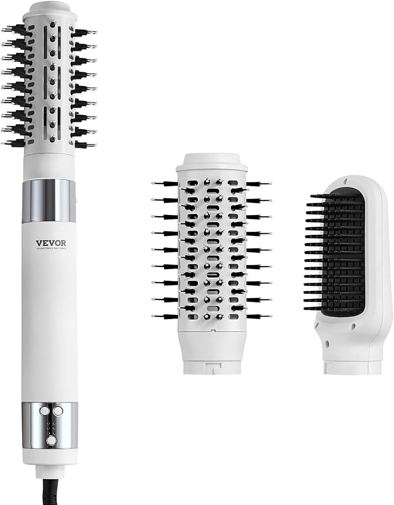 VEVOR Hair Dryer, Ion Hair Dryer Brush, 110,000 RPM Airstyler with Oval & Paddle Brush, 4 Temperature & 3 Speed Blow Dryer Brush Styling Tool for Drying, Volumizing Straightening - Image 1