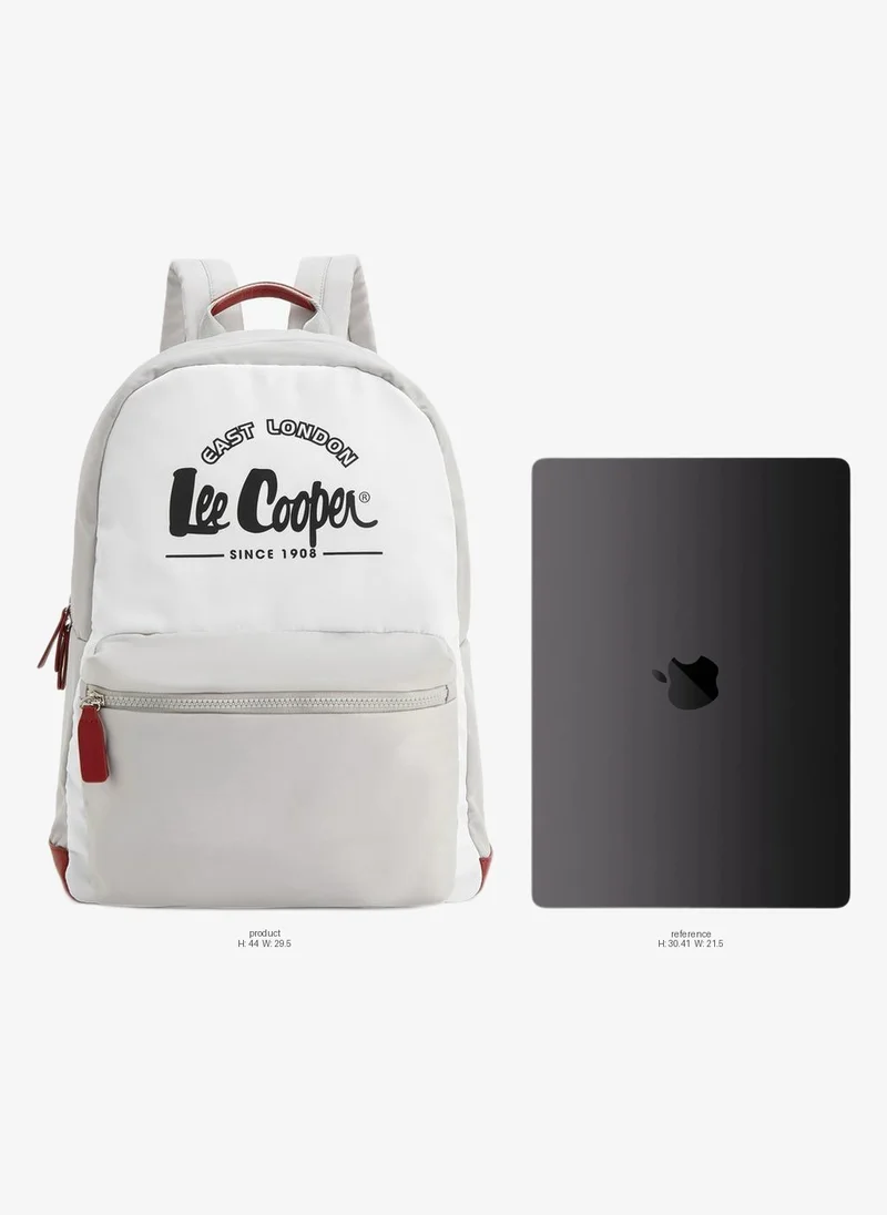 لي كوبر Logo Print School Backpack With Front Pocket - 29.5x15x44 CM