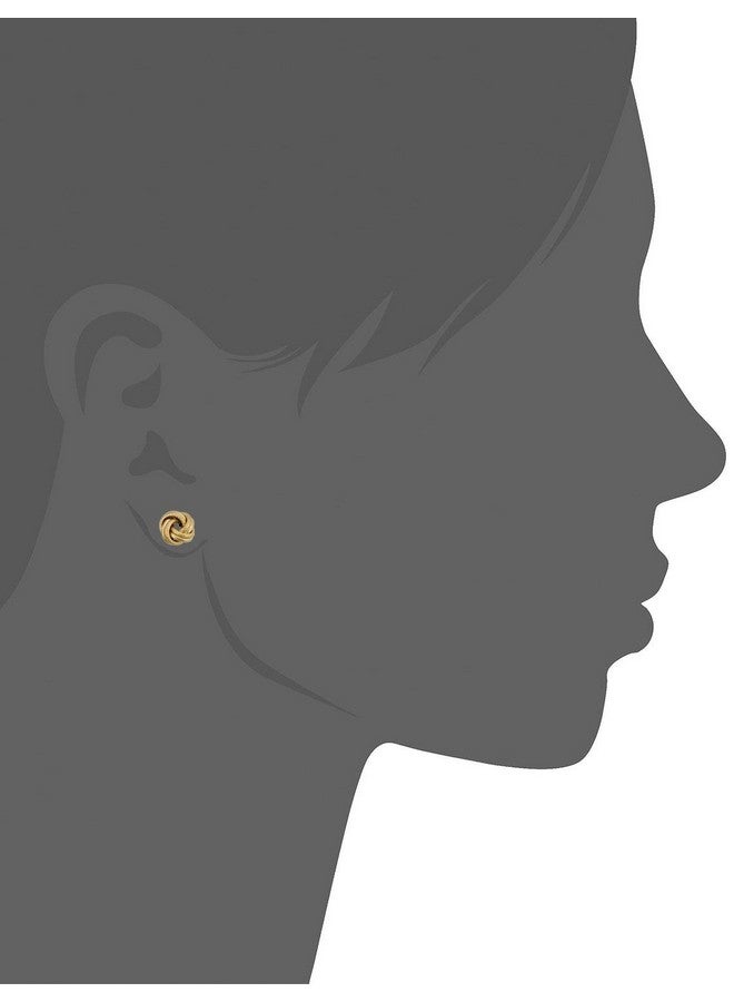 كول جوليري أقراط من الذهب الأصفر عيار 10 قيراط بتصميم عقدة الحب - Image 2